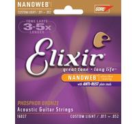 ELIXIR 16027 NANOWEB ANTI RUST PHOSPHOR BRONZE MUTA PER CHITARRA ACUSTICA 011 052