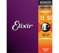 Elixir 16027 Nanoweb Custom Light 011/052 Cordiera per Chitarra Acustica Phospho