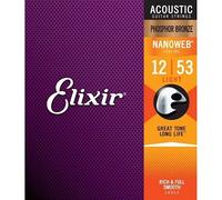 Elixir 16052 Nanoweb 80/20 Phosphor Bronze Cordiera per Chitarra Acustica 012/05