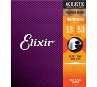 Elixir 16182 Nanoweb Hd Light 013/053 Muta Corde per Chitarra Acustica 80/20 ...