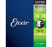 Corde per chitarra elettrica a 8 corde Elixir® Strings con rivestimento OPTIWEB®, Light (.010-.074)