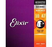 ELIXIR Extra Light Acoustic 80/20 Bronzo Con Rivestimento Nanoweb (.010 - .047) ID articolo: 11002