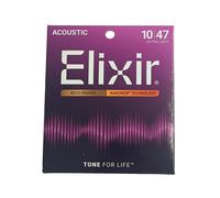 Elixir Nanoweb 80/20 Bronze Muta Corde Chitarra Acustica Extra Light 10-47 New