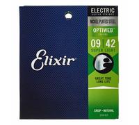 Elixir set corde chitarra elettrica 19002 Optiweb Nickel Plated