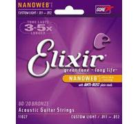 ELIXIR STRINGS - 11027 11/52 CUSTOM LIGHT NANOWEB