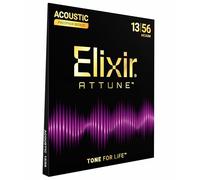 Elixir Strings, corde per chitarra acustica ATTUNE, Phosphor Bronze, suono nitido e chiaro di lunga durata con sensazione naturale, set da 6 corde, Medium 13-56