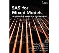 Elizabeth a Claassen Walter W Stroup George a Mill SAS for Mixed Mo (Tascabile)