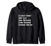 Elizabeth Anne Emma Elinor Catherine Jane Austen Guida Il Meme Felpa con Cappuccio