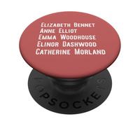 Elizabeth Anne Emma Elinor Catherine Jane Austen guida il meme PopSockets PopGrip Adesivo