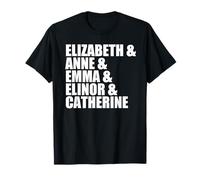 Elizabeth Anne Emma Elinor Catherine Jane Austen Guida Meme Maglietta