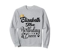 Elizabeth - Camicia da Donna con Scritta La Regina di Compleanno Felpa
