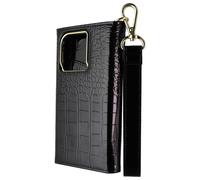 Elizabeth James Wristlet Folio Per MagSafe Per Apple iPhone 15 Pro - Nero Croc