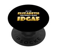 Elizabeth Joke IDGAF Meme Funny Halloween Costume For Liz PopSockets PopGrip Adesivo
