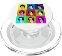 Elizabeth Nine Piastrelle Quadrate Pop Art Regina d'Inghilterra PopSockets PopGrip per MagSafe