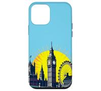 Elizabeth Tower London Retro Pop Art Custodia per iPhone 12 mini