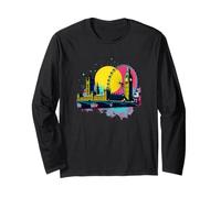 Elizabeth Tower London Retro Pop Art Maglia a Manica
