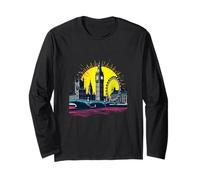 Elizabeth Tower London Retro Pop Art Maglia a Manica