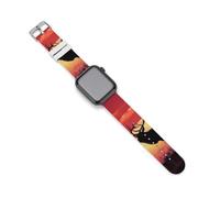 Elk in The Sunset - Cinturini di ricambio in silicone per orologio sportivo, compatibili con Apple Watch, 38mm/40mm, Acciaio inossidabile, Ametista