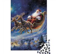 Elk Santa Claus Jigsaw Puzzle Impossible 1000Pcs Decorazione Per La Casa. Rilassamento E Intelligence Per Adulti E Ragazzi Da 14 Anni 1000pcs (75x50cm)
