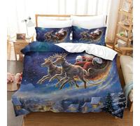 Elk Stampa 3D Copripiumone Alta Qualità Copripiumini Set Da 2 Pezzi Con Federa Set Da Letto Per Camere Da Letto E Camere Per Gli Ospiti Super King（260x220cm）