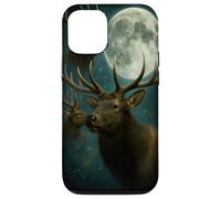 Elk Uhling at the Moon - Funny Elk Hunting Man Woms Kids Custodia per iPhone 12/12 Pro