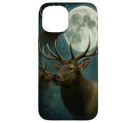 Elk Uhling at the Moon - Funny Elk Hunting Man Woms Kids Custodia per iPhone 15