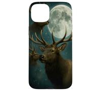 Elk Uhling at the Moon - Funny Elk Hunting Man Woms Kids Custodia per iPhone 15 Plus