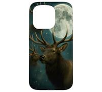 Elk Uhling at the Moon - Funny Elk Hunting Man Woms Kids Custodia per iPhone 15 Pro