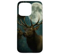 Elk Uhling at the Moon - Funny Elk Hunting Man Woms Kids Custodia per iPhone 15 Pro Max