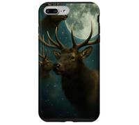 Elk Uhling at the Moon - Funny Elk Hunting Man Woms Kids Custodia per iPhone 7 Plus/8 Plus