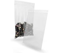 elke-plastic LPDE - Sacchetti con chiusura a pressione, 50 mµ, richiudibili, sacchetto con chiusura a scorrimento, mini sacchetti con chiusura a zip (60 x 80 cm, 100 pezzi)