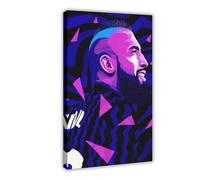 ELKPDOE Arturo Vidal - Poster su tela, motivo: calcio, decorazione per camera da letto, ufficio, camera da letto, regalo, cornice 30 x 45 cm