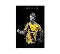 ELKPDOE Frenkie De Jong, 2 poster su tela a tema calcio, decorazione artistica da parete per soggiorno e camera da letto, senza cornice: 30 x 45 cm