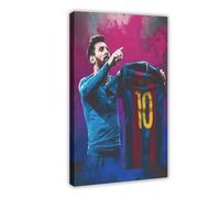 ELKPDOE Poster artistico su tela di Lionel Messi, decorazione artistica per camera da letto, ufficio, camera da letto, regalo, dimensione: 40 x 60 cm