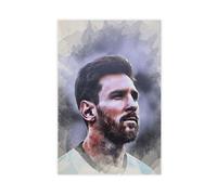 ELKPDOE Poster artistico su tela di Lionel Messi, decorazione artistica per camera da letto, ufficio, camera da letto, regalo, senza cornice: 40 x 60 cm