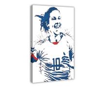 ELKPDOE Poster di Carli Lloyd Football 6 poster su tela, decorazione artistica da parete per soggiorno e camera da letto, decorazione con cornice: 40 x 60 cm