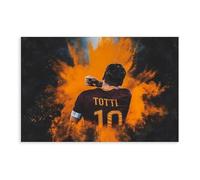 ELKPDOE Poster su tela con stampa di Francesco Totti, decorazione artistica da parete per soggiorno e camera da letto, senza cornice: 40 x 60 cm