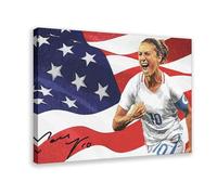 ELKPDOE Poster su tela di Carli Lloyd, decorazione artistica da parete per soggiorno e camera da letto, con cornice, 50 x 75 cm