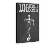 ELKPDOE Poster su tela di Carli Lloyd Football 7, decorazione per camera da letto, ufficio, camera da letto, regalo, cornice 30 x 45 cm