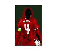 ELKPDOE Poster su tela di Virgil Van Dijk, decorazione per camera da letto, ufficio, camera da letto, regalo, senza cornice: 30 x 45 cm