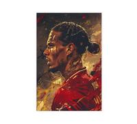ELKPDOE Poster su tela di Virgil Van Dijk, decorazione per camera da letto, ufficio, camera da letto, regalo, senza cornice: 50 x 75 cm