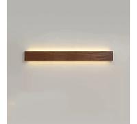 Elksdut Applique da Parete a LED a Striscia Lunga, lampade da Parete Moderne in Noce, Illuminazione da Parete su e Giù per Interni per corridoi di corridoio Camera da Letto Soggiorno, 3 modalità di