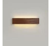 Elksdut Applique da Parete a LED a Striscia Lunga, lampade da Parete Moderne in Noce, Illuminazione da Parete su e Giù per Interni per corridoi di corridoio Camera da Letto Soggiorno, 3 modalità di