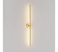 Elksdut Applique da Parete Moderna Lampada da Parete a LED lineare Semplice Soggiorno Divano Sfondo Applique da Parete Camera da Letto Comodino Hotel Corridoio Foyer Corridoio (Oro, 8 Watt)