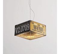 Elksdut Ferro nostalgico Droplight Lampadario Targa Creativo, Lampada a Sospensione a soffitto a soppalco Americana Lampade a Sospensione industriali retrò per Bar Ristorante Cafe Balcony Club