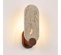 Elksdut Lampada da parete in pietra naturale e legno massello