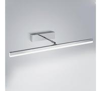 Elksdut Lampade da Bagno sopra lampade a Specchio a LED per Bagno sopra lampade da Parete a Specchio con Braccio Retrattile Finitura Argento, Lampada a Parete Minimalista con Striscia