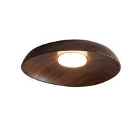Elksdut Lampade da corridoio in Stile retrò Wabi-sabi Plafoniera a LED Moderna Color Noce, plafoniera in Resina Creativa Soffitto da Balcone per Guardaroba GX53 Sorgente Luminosa