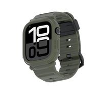 elkson Custodia per Apple Watch Series 9 45 mm SE 44 mm da uomo, robusta e resistente, cinturino tattico Quattro Pro 2.0 Series iWatch, custodia protettiva durevole di grado militare, antiurto, verde