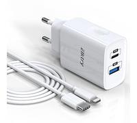Elktry Caricatore iPhone Rapido 2 Porta con 2M Cavo USB C a Lightning【Certificato MFi】Caricabatterie Rapida iPhone Compatibile con iPhone 14 13 12 11 PRO Max X XR XS 8 Plus SE 2020 iPad